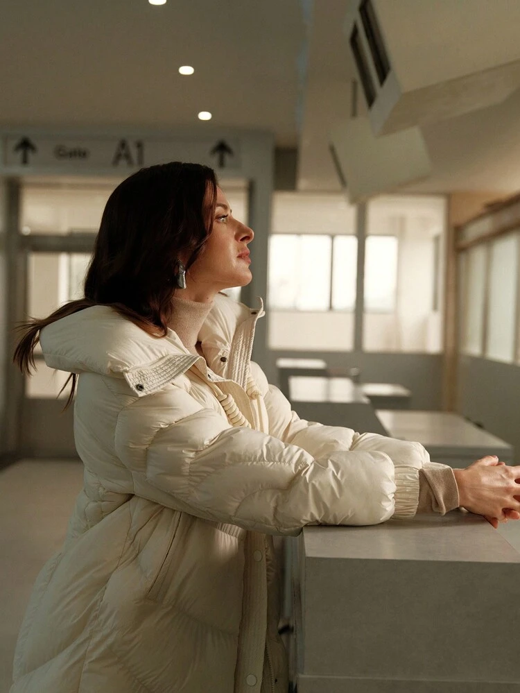 ハートパターン キルトスタイル スタンドカラーロングカーディガン レディース 韓国ファッション