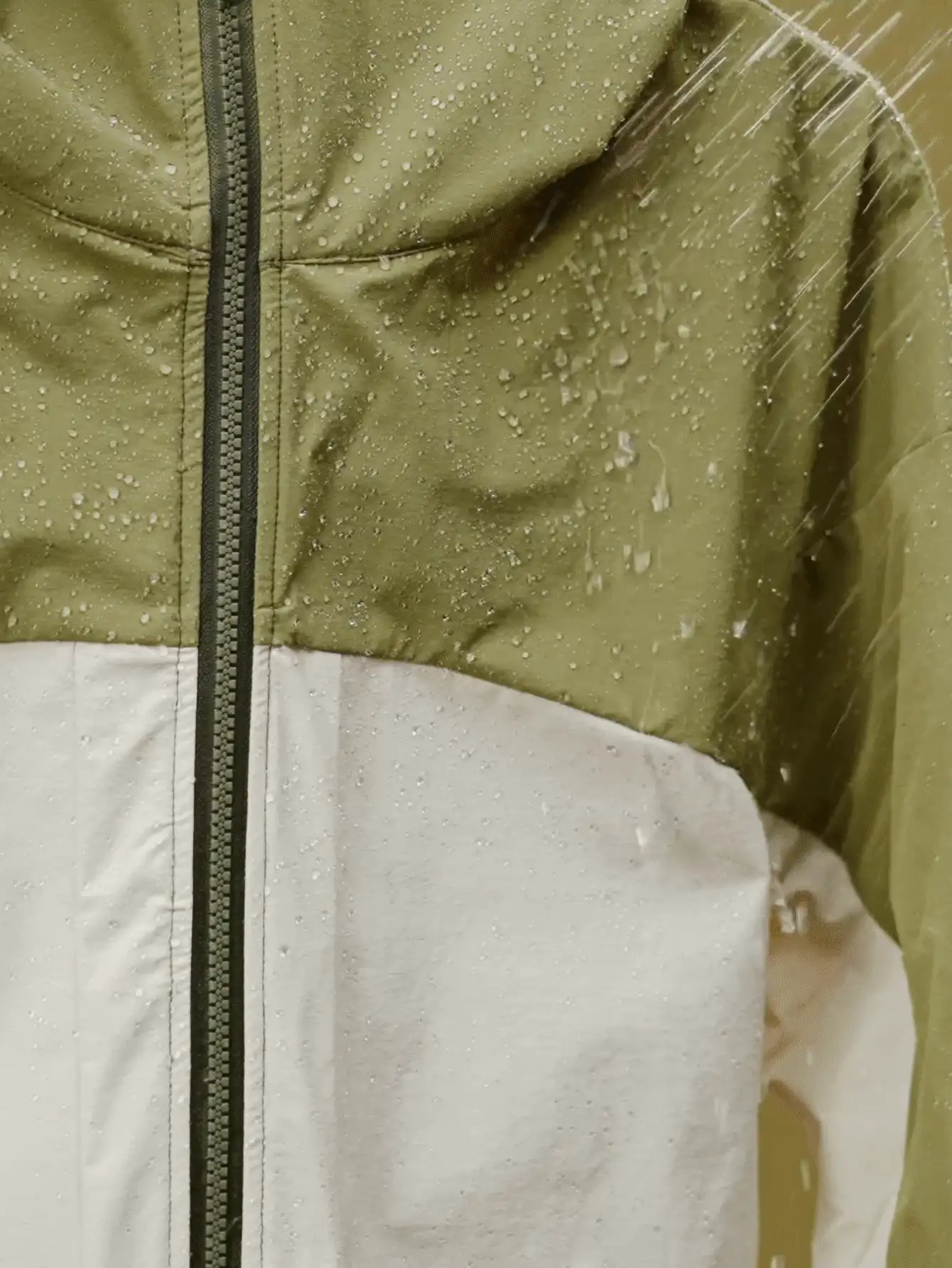 In My Nature Women's Contrast Color Patchwork Hooded Outdoor Jacket - Green - View 2