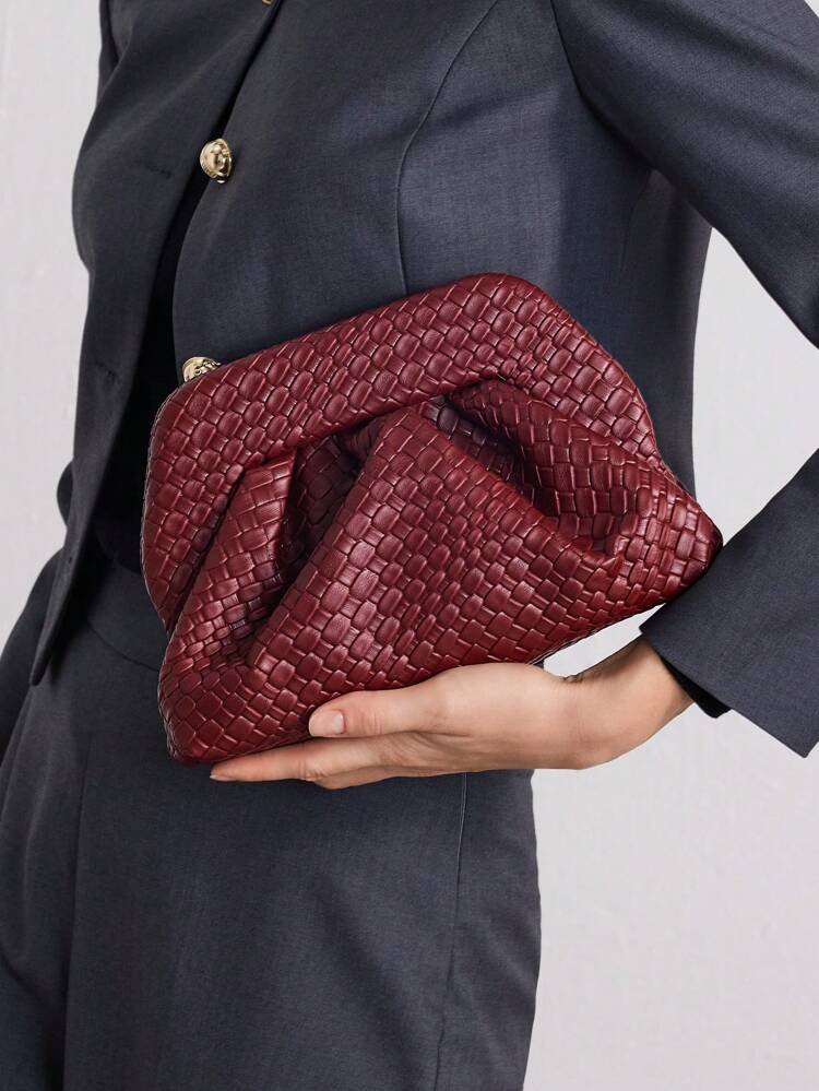 ELEGANT FASHIONABLE SOLID COLOR PU LEATHER TEXTURED WRISTLET CLUTCH BAG FOR WOMEN, COMMUTE, VALENTINES, BAG FOR WOMEN ELEGANT, LUXURY, PERFECTLY MATCHING WITH PROM DRESSES, PROM ACCESSORIES,SEQUIN DRESS, ELEGANT PROM BAG