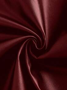 Women's Solid Color Minimalist A-Line Skirt, Casual Daily Wear - Burgundy - View 4