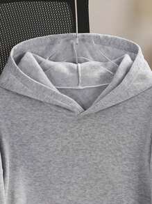 Tween Girls Tiger Print Hooded Sweatshirt, Suitable For Autumn - Grey - View 3