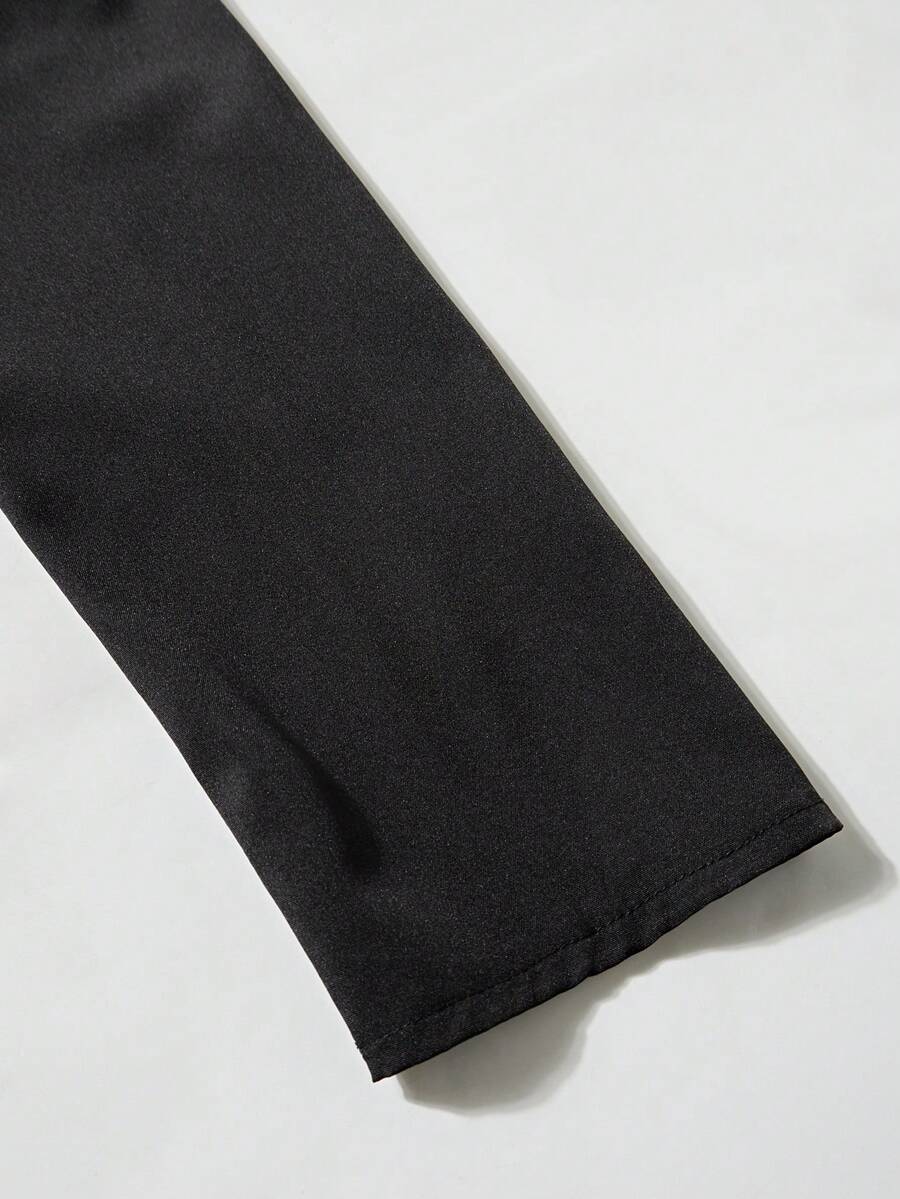 SHEIN Privé Women Fashion Autumn Asymmetrical Hemline Button Up Casual