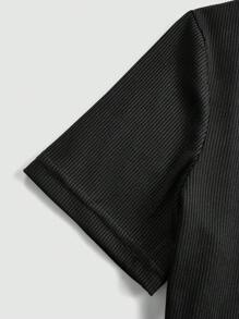 3 pièces/Set Hauts courts à manches courtes style décontracté pour adolescentes