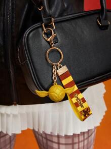 HARRY POTTER X SHEIN 1 pièce Porte-clés 3D personnage de dessin animé Vif d'or doré, accessoire de sac