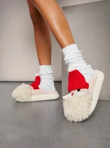 SHUZIA 女士可爱羊羔绒毛绒假日拖鞋 - 彩色 - 查看 3