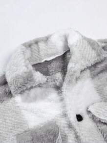 Manfinity Homme 男士水牛格纹翻盖口袋大衣