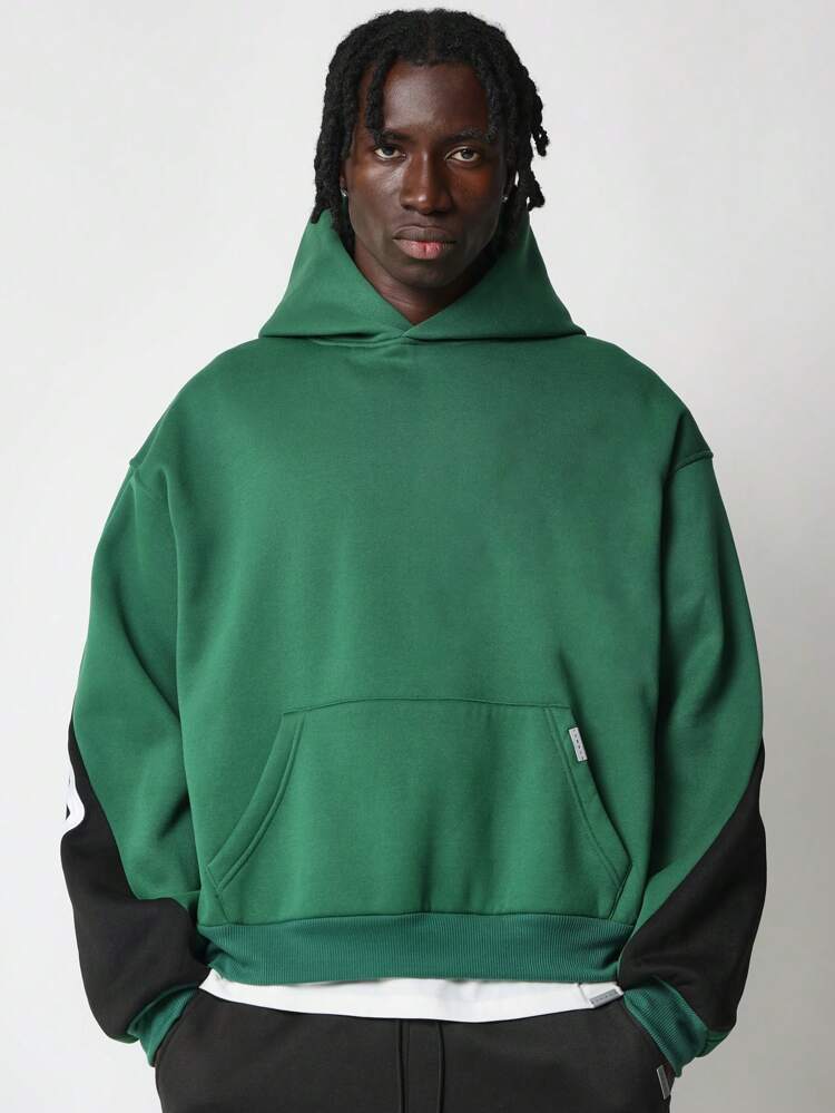 Varsity Style Fleece Pullover Hoodie