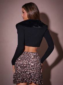 SHEIN Unity 女士 BOLDRO 毛衣，带毛绒领子