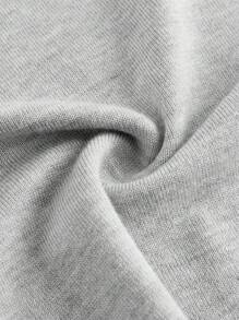 Manfinity Homme Men's Plain Color Long Sleeve Knit Sweater, Casual Fall/Winter - Light Grey - View 4