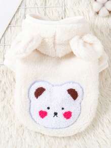 1 Pieza Disfraz de Perro con Capucha de Peluche Suave y Cómodo de Oso para Invierno/Otoño, Ropa de Mascota, Regalo para Navidad