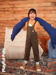 SHEIN 1pc Boys' Striped Jumpsuit,Hooded One-Piece With Embroidery Embellishment,Warm And Comfortable Fabric,Suitable For Layering With Solid T-Shirt - Brown - View 19