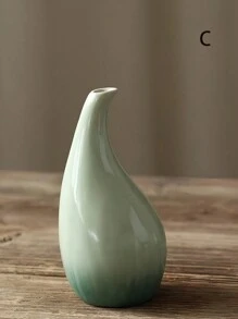 SHEIN 极简主义陶瓷花瓶套装 - 北欧风格餐桌中心装饰，适用于餐厅和水培植物 | 防水圣诞礼物，带节日装饰（可用洗碗机清洗的家居装饰） - 綠色 - 查看 6