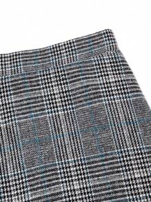 EARO French Retro Design High-End Fashion Versatile Plaid High-Waisted Pleated Elegant Commuter Skirt, Autumn/Winter New High-Waisted Slimming Distinctive Elegant Waist-Cinching Comfortable Woolen Plaid A-Line Flared Skirt