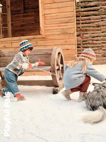 SHEIN 冬季男童格子长袖单排扣口袋休闲夹克 - 彩色 - 查看 9