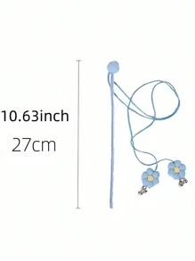 粉色猫咪爱好者和猫妈妈爱逗猫棒 3 件/套 带花朵图案、章鱼图案、丝带，适合猫咪爱好者和猫妈妈爱圣诞节作为节日礼物