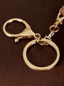 HARRY POTTER X SHEIN 怪物书里的怪物 刺绣卡通图案毛绒零钱包钥匙扣、礼物 - 棕色 - 查看 6