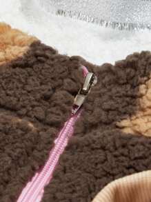 PETSIN Huisdier Bruine Beer Fleece Warm Mouwloos Vest Jas