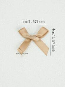 50Pcs/Pack Colorful Ribbon Bows Gift Packaging Decoration Handicraft Card Decoration, Hair Accessories, Jewelry Bows, Wedding Party Decoration-Khaki,Christmas Decoration Christmas Gifts - Khaki - View 2