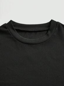 3 pièces/Set Hauts courts à manches courtes style décontracté pour adolescentes