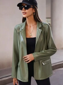 Flirla Jachetă obișnuită, verde măr, pentru femei