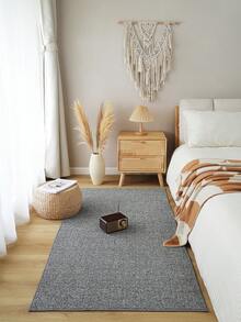 1 tấm thảm trải sàn giả vải lanh màu xám thiết kế đơn giản, cách âm, bền, trang trí nhà cửa trong nhà cho phòng ngủ, mềm mại, nhẹ, chống bụi bẩn, có thể giặt bằng máy cho phòng khách, bên ghế sofa, bàn trang điểm, ghế, phòng tắm nắng, đèn - Xám - Xem 1