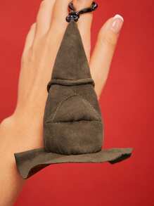 HARRY POTTER X SHEIN The Sorting Hat Fashionable Witch Hat  Keychain Bag Pendant,Gifts - Rust Brown - View 4