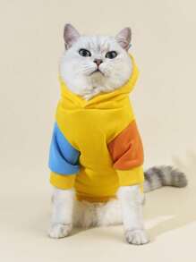 PETSIN 1 chiếc áo hoodie cosplay khủng long màu vàng và tương phản, đồ dùng cho mèo - Nhiều màu - Xem 3