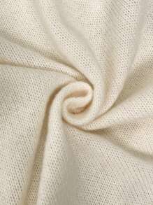 EMERY ROSE Plus Size Women Winter Crew Neck Cute Snowflake Pattern Snowman Embroidery Loose Drop Shoulder Casual Hooded Sweater Knit Pullover Fall Outfit Autumn