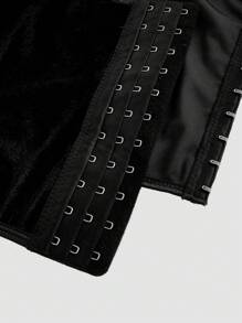 ROMWE Goth Sexy Alluring Velvet Criss-Cross Strap Camisole Top For Women Graphic Tees Women Tops - Black - View 4