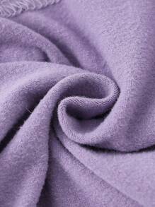 2pcs/Set Girls Thermal Underwear With Turtleneck Long Sleeve Top And Legging Bottom, Black - Purple - View 4