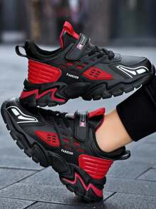 男童运动鞋时尚休闲轻便透气鞋百搭四季鞋新款设计青少年 - 紅色 - 查看 7