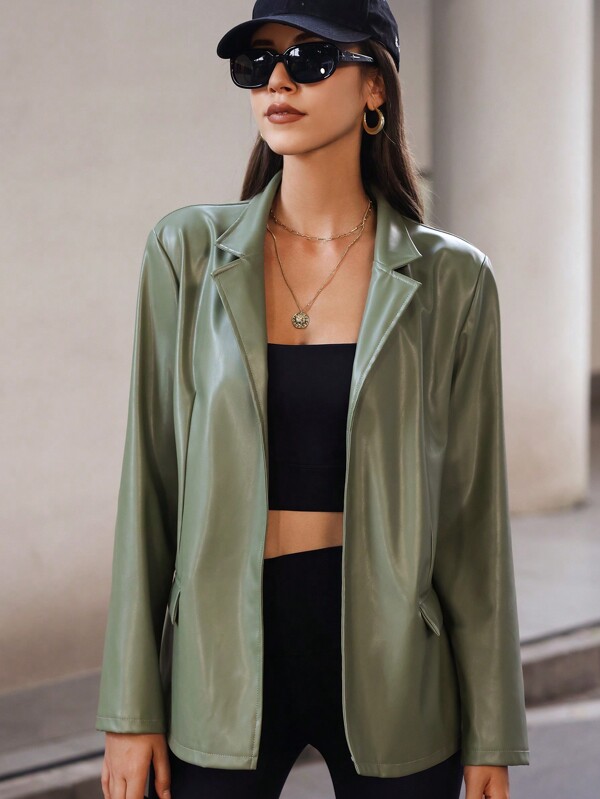 Flirla Jachetă obișnuită, verde măr, pentru femei