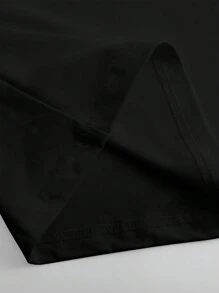 Aesthetic Post 大码男士字母条纹印花圆领休闲宽松短袖 T 恤