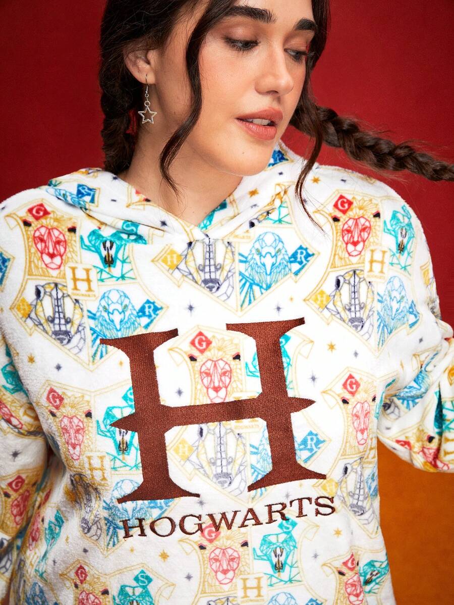 HARRY POTTER X SHEIN Plus Size Winter/Fall Sports Streetwear Thermal