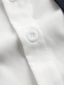 SHEIN Leap Crew 2pcs Tween Boy Casual Solid Color 2 In 1 Suit Jacket And Pants Set, Suitable For Autumn, Spring, And Winter, Suitable For Outdoor Play, School, Street Photography, Parties, And Leisure At Home - Navy Blue - View 12