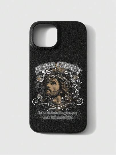 Goth 1 pièce Étui de téléphone gothique en TPU avec motif Jésus-Christ