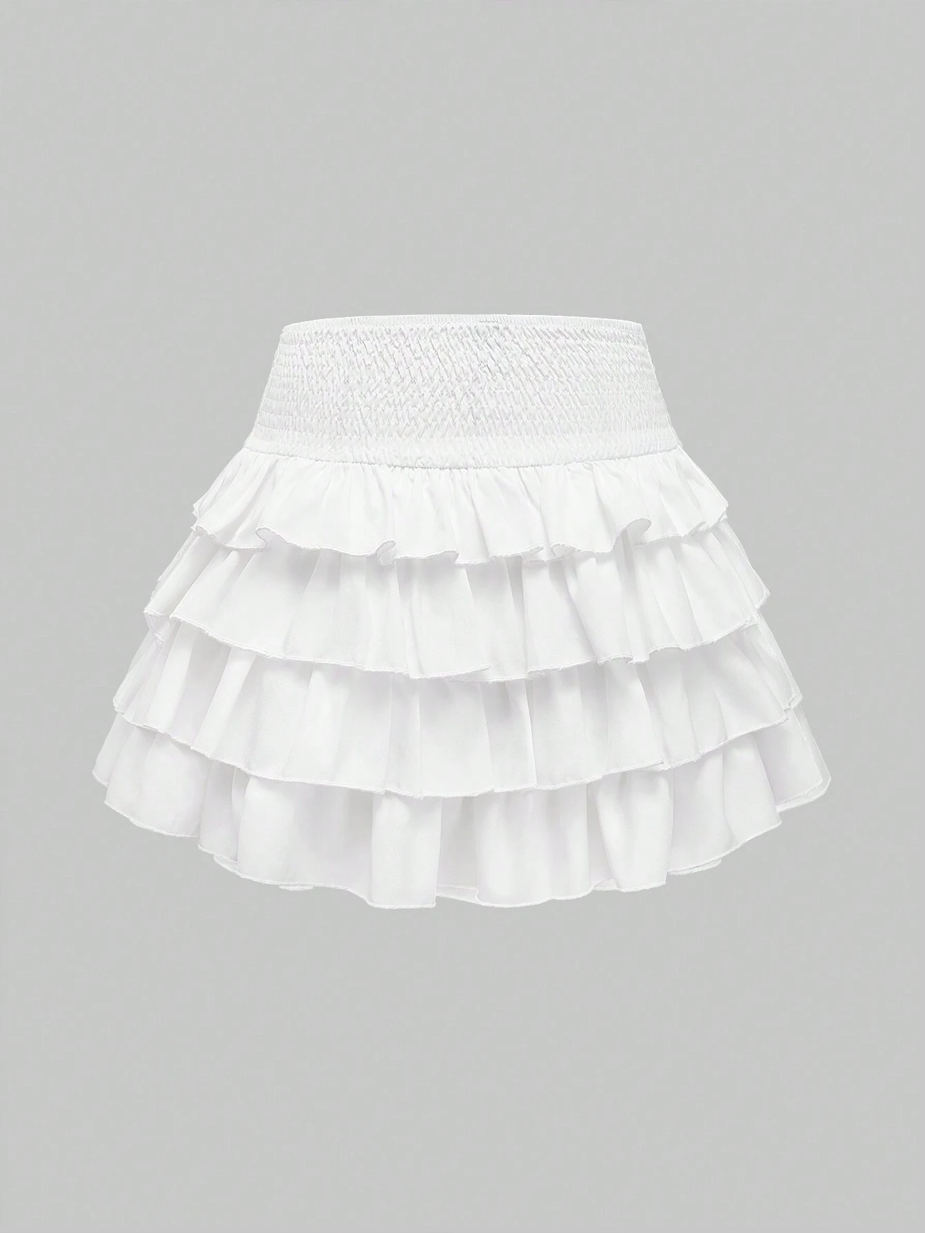 ミニスカート STUDIOTABLE : 25SS / FRILL LAYERED MINI SKIRT (2COLORS) 001_Gray_52621c8f-3666-4a26-