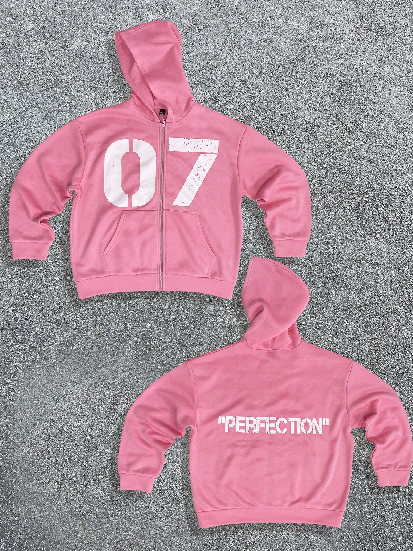 Manfinity Dauomo Plus Size Men's Number Print Front Zipper Pocket Minimalist Hoodie, Casual Sweatshirt