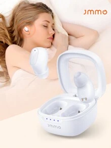 JMMO Wireless Earbuds Earphones 5.1 IPX4 Waterproof Earphones 8mm Dynamic Driver Stereo Sound Professional Wireless In-Ear Earbuds With USB-C Charge Port,Gaming Earphone,Holiday Gift - White - View 1