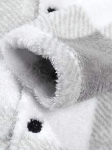 Manfinity Homme 男士水牛格纹翻盖口袋大衣