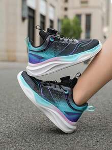 1 Đôi Giày Thể Thao Lưới Thoáng Khí Thời Trang Cho Trẻ Em, Chống Trượt, Giày Thường Ngoài Trời Bền Cho Mùa Hè & Mùa Thu, Giày Bóng Rổ Trẻ Em Thoải Mái, Nhẹ & Mềm Mại Cho Bé Gái Đáng Yêu Và Bé Trai Ngầu Có Dây Đeo Xoay Được - Nhiều màu - Xem 1