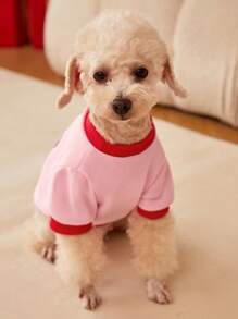 PETSIN Áo hoodie thú cưng in chữ chắp vá màu trơn tối giản, quần áo cho thú cưng - Nhiều màu - Xem 4