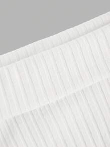 Teenage Girls Elegant Off The Shoulder Flared Sleeve Crop T-Shirt Top , Suitable For Spring And Autumn