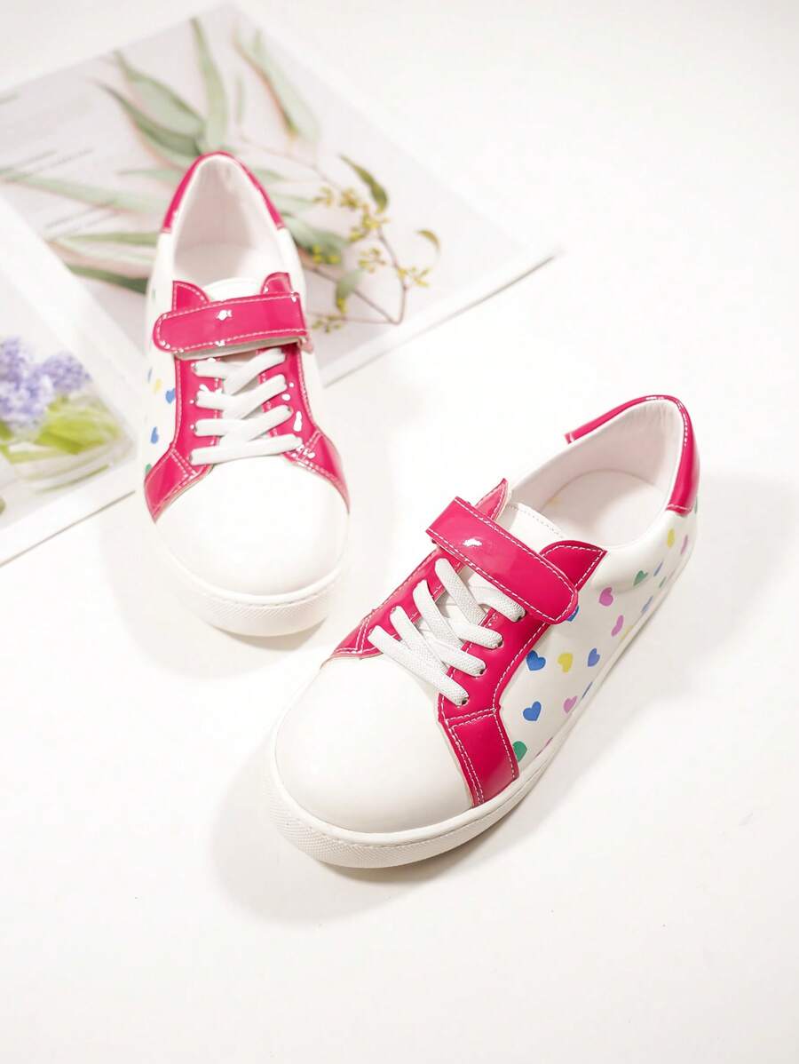 Cute Casual Campus Fashion Thick Bottom Flat White Sneakers For Girls