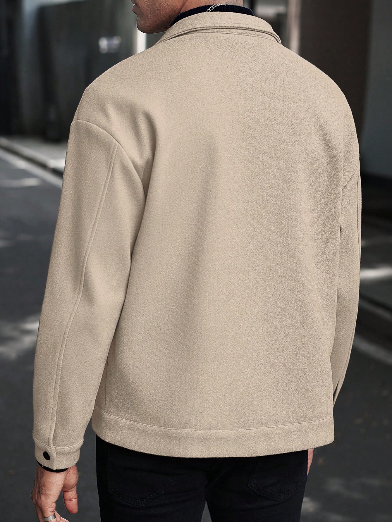 معطف كاجوال رجالي علوي بياقة وأزرار لفصل الخريف