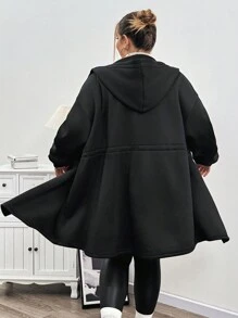SHEIN CURVE+ Plus Size Modieus Getailleerd Hoodie Jack