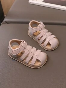 1 双粉色 PU 经典简约时尚女婴凉鞋 - 粉色 - 查看 5