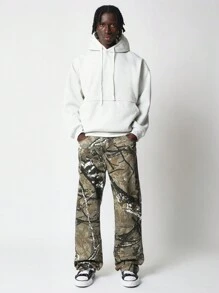 SUMWON 宽松全印花牛仔裤 - 彩色 - 查看 3