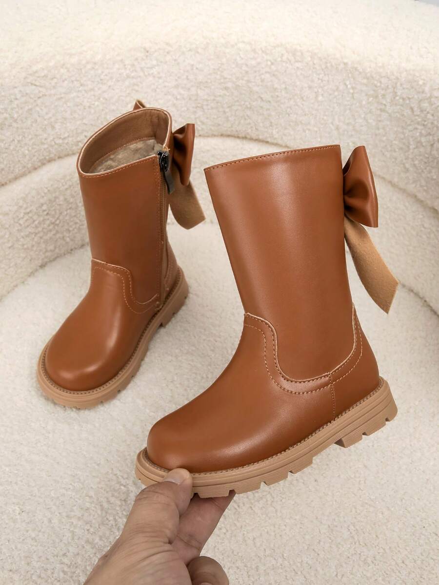 Toddler Girls' Fashionable & Cozy Warm High Boots - Brown - View 1