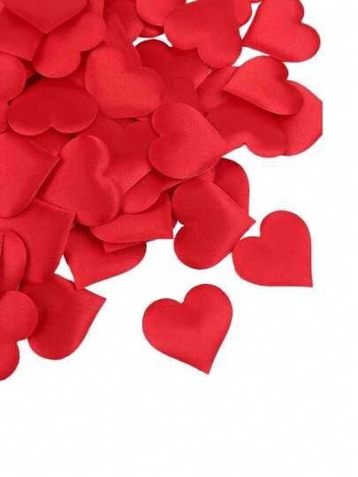 100Pcs/Pack Heart Shaped Petals Decoration, Festive Red Heart Shaped Decoration Confetti, Suitable For Wedding Holiday Party Birthday Halloween Decoration-Red,Christmas Decoration Christmas Gifts,Wall Decor, Bedroom Curtains
